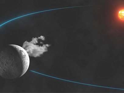 Com o uso do telescópio Herschel, astrônomos observaram duas fontes de vapor em Ceres Foto: IMCCE-Observatoire de Paris / CNRS / Y.Gominet, B. Carry / Divulgação