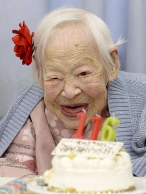 Aos 116 anos, a mulher mais velha do mundo adora comer sashimi e atribui longevidade ao estilo de vida  Foto: Reuters