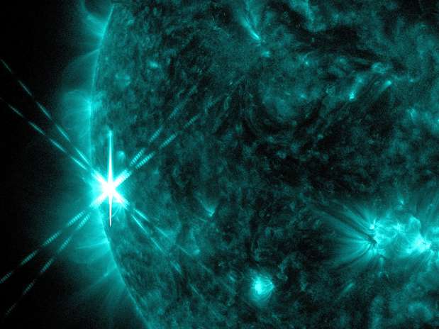 Satélite Solar Dynamics Observatory, da Nasa, registrou erupção do Sol Foto: Nasa/SDO / Divulgação