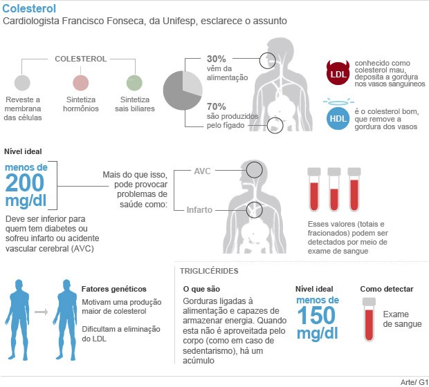 Colesterol valendo (Foto: Arte/G1)