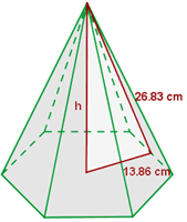 pirámide hexagonal